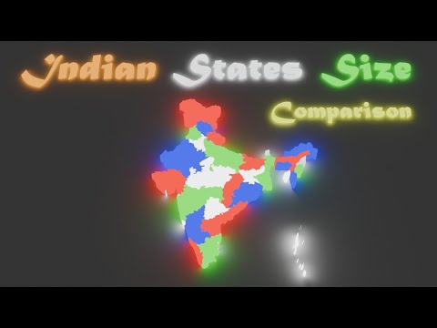 Indian states size comparison