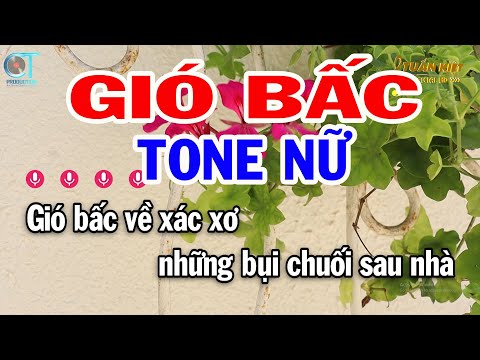 Karaoke Gió Bấc Tone Nữ ( Dm ) Nhạc Sống Mới || Karaoke Tuấn Kiệt