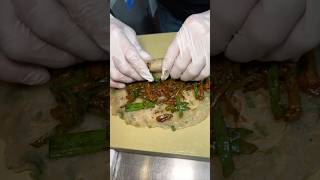 HOT PEPPER SHREDDED BEEF SCALLION PANCAKE from Steam Nyc in Greenwich Village! 🔥🔥 #DEVOURPOWER