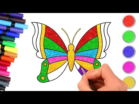 How to Draw a Beautiful Glitter Butterfly🦋✨ | कैसे बनाएं - Drawing for Kids by @ChikiArtHindi