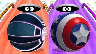 🤖🗽 Cyber vs American Balls - 2 Round Chaos! (Going Balls Reverse Mode)! Race 1087