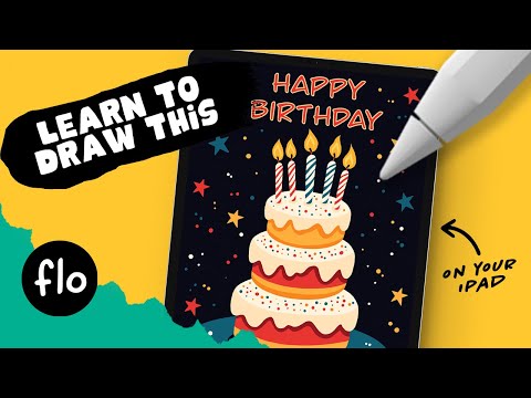 Draw a Birthday Cake in Procreate - Easy Customizable Drawing Tutorial