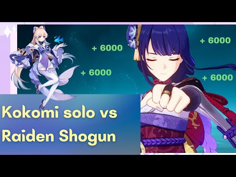 Kokomi solo vs new boss Raiden Shogun (f2p weapon)