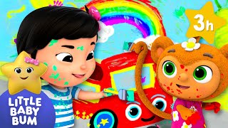 Best Friends Bus Painting! | 🚌Wheels on the BUS Songs! 🚌 Nursery Rhymes for Kids