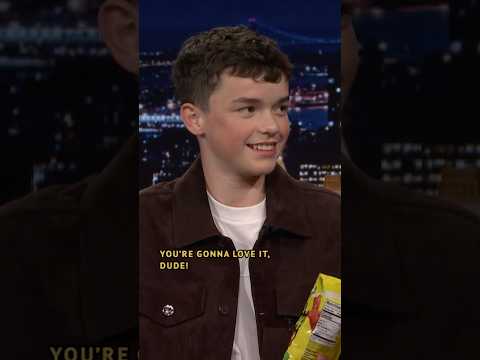 Jimmy taste tests #OwenCooper’s favorite British sweets & treats! #FallonTonight #JimmyFallon
