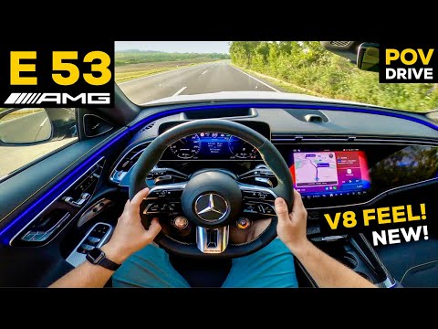 2025 MERCEDES E53 AMG Hybrid NEW 6 Cylinder FEEL LIKE V8?! POV Driving Impressions Review