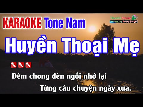 Huyền Thoại Mẹ Karaoke Tone Nam | Karaoke Nhạc Sống Thanh Ngân