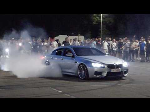 CRAZY CARMEET - Burnouts, Donuts, Police, FAILS! 700HP M6GC, 850HP Single Turbo 335i, 600LT, C63S..