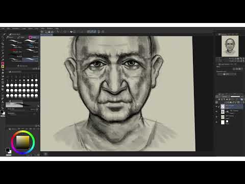 How to draw a face | Old Man Drawing Tutorial | Step by Step