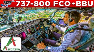 Aeroitalia Boeing 737-800 Cockpit Rome🇮🇹 to Bucharest🇷🇴