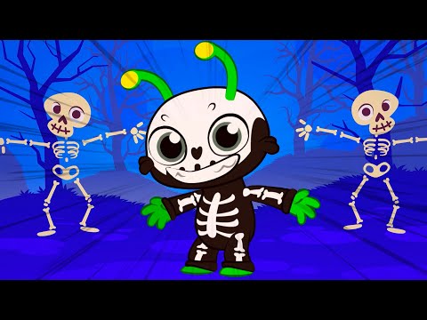 Novo vídeo! Canção "A familia Dos Dedo" em inglês na noite de Halloween | Groovy o Marciano e Phoebe