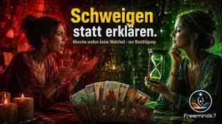 Faith over feelings:  Schweigen statt erklären. Manche wollen keine Wahrheit - nur Bestätigung.