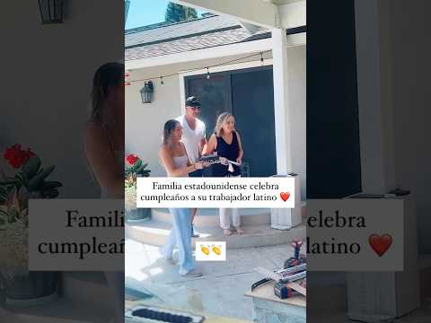 Familia estadounidense le celebró el cumpleaños a su trabajador latino con un pastel ❤️👏