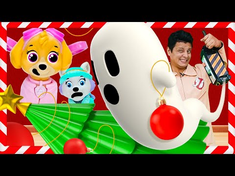 ¡El fantasma quiere arruinar el Árbol de Navidad! Juguetes de los Paw Patrol