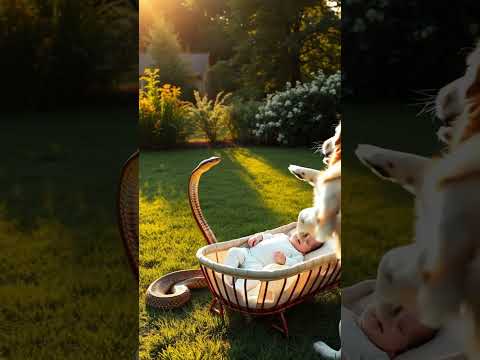 Golden Retriever Saves Baby from Snake Attack! Brave Hero Dog Takes Action 🐾💛