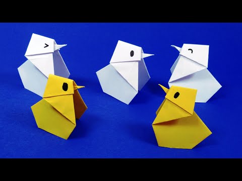 Оригами цыпленок  Легкие оригами для начинающих