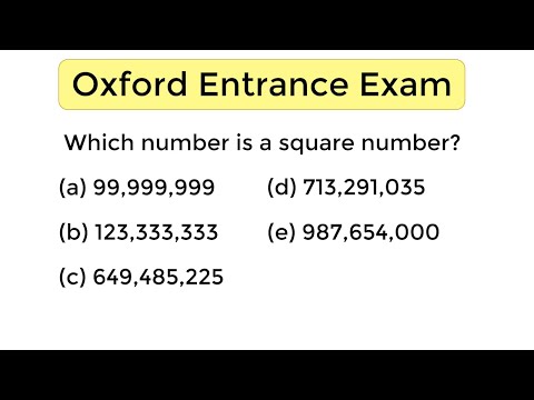 Can you solve these Oxford admissions questions?