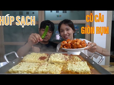 |TẬP 547| ĂN SẠCH SẼ 8 GÓI MỲ SIÊU CAY CÙNG DĨA KIM CHI CỦ CẢI GIÒN RỤM HẾT SẨY!RAMEN EATING SHOW!