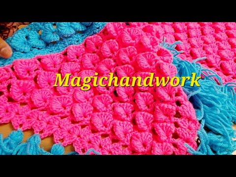 🌿 पत्ते वाला तोरण #diwali Pink Blue Crochet Woolen toran, Bandhanwar, Gate Parda, Jhalar design