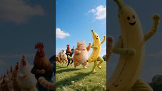 🐔🍌 Chicken Banana Song – AI Cat Dance Fun! 🐱💃#chickenbanana #aicat #funnyanimals #shorts #ai