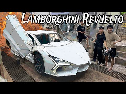 Lamborghini Revuelto Supercar Homemade 80% Homplete From an Old Toyota Camry