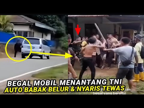 AMPUN PAK !! Begal Mobil Sok Jago Melawan Aparat Auto Nyaris Almahrum