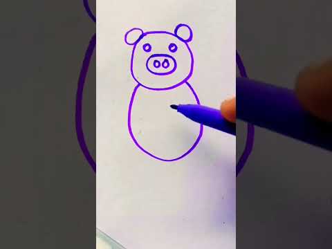 How to draw a PIGGY ๐ท#shorts #easydrawing