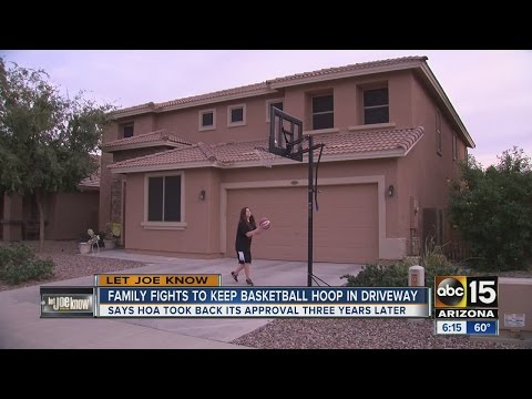 Family fights to keep basketball hoop in driveway