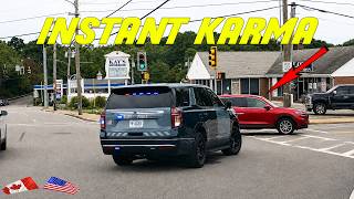 THIS IDIOT REALLY TRIED CUTTING OFF A COP