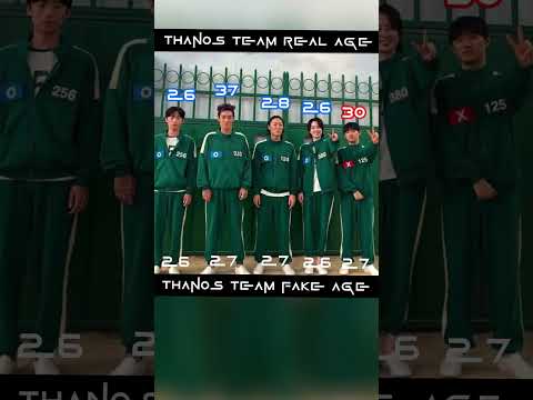 thanos team REAL ages & squid game ages  #squidgame #shorts #thanos
