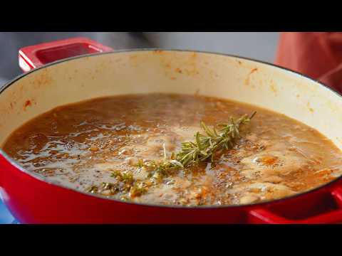 Caliéntate en invierno con esta sopa en "bol" frito I Sopa de cebolla I Bol de pan de molde