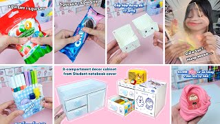 🍉🍬🍑 DIY SQUISHY 🍑☁ SLIME 🍓Tủ 3 Ngăn Từ Bìa Vở Ôly📋Chốt đơn lúc nửa đêm✨Quyển Sách Nhỏ #diy #squishy
