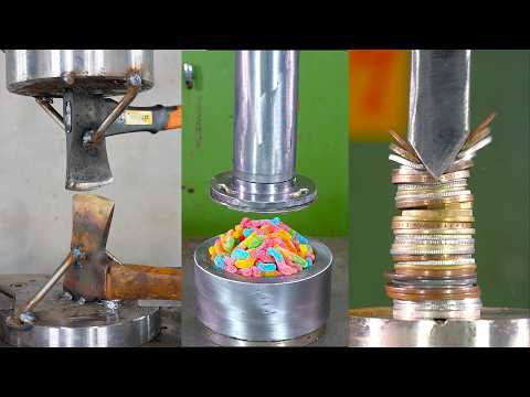 Top 50 Mind-Blowing Hydraulic Press Shorts 🤯😱 #asmr #satisfying #viral