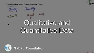 Qualitative and Quantitative Data