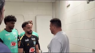 Matheus Cunha meets Brazilian Ronaldo, fake Brazilian meets real Brazilian 🇧🇷 