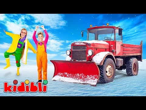 ¡Caminos Nevados y Quitanieves para Niños! ❄️🚗 Videos Educativos de Vehículos de Invierno | Kidibli