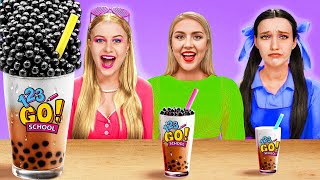 NEW 123GO! REAL FOOD VS CHOCOLATE FOOD CHALLENGE || Last To Stop Wins! Eating Giant Candy