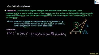 Euclid's Postulate Regarding Apollonius Theorem 