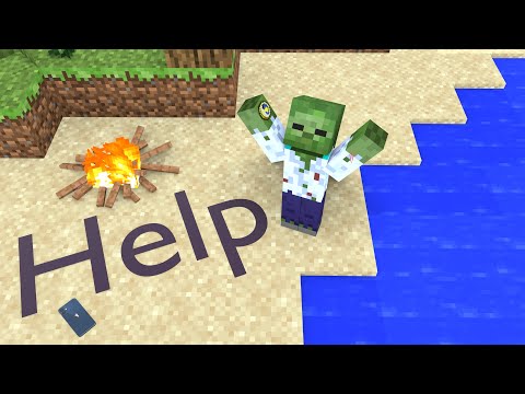 Poor Zombie Boy Finds Way to Survive on Deserted Island - Minecraft Animation