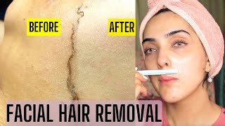 HOW TO REMOVE FACIAL HAIR AT HOME *SALON RESULTS* NO WAXING NO THREADING NO PAIN!