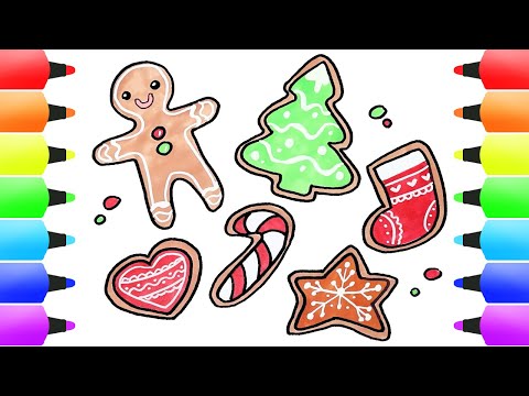 How to Draw Christmas COOKIES (The Cutest Cookies EVER!) | Cute Drawing for Kids