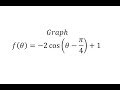 Graphing a Transformed Cosine Function