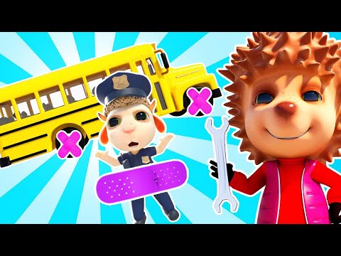 Funny School Stories | Police Officer Chasing Thief | Funny Cartoon Adventures