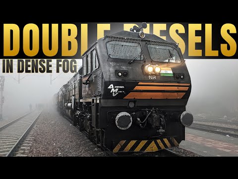 Double Diesel Trains vs Dense Fog | Indian Railways