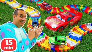 ⚡🏎️ ¡Rayo McQueen y sus amigos en la gran carrera de la nueva pista! 🎉✨