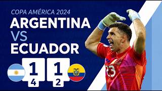 Partido completo de la CONMEBOL Copa América 2024: Argentina 1 (4) vs. (2) 1 Ecuador