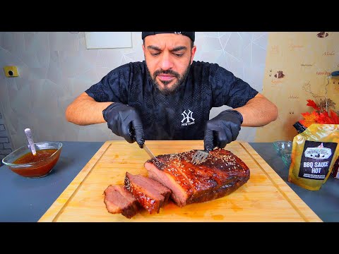 اكل برسكت مدخن فاخر موكبانغ Smoked Brisket Mukbang Eating Show