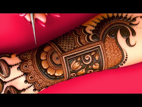 Beautiful Bridal 3D Heavy Mehandi Designs || Full Hand 3D Henna Mehendi Design
