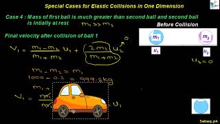 More on Special Cases For Elastic Collisions in One Dimension