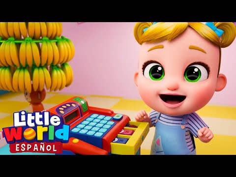 Vamos Al Supermercado 🎤 Canciones Infantiles 🎶 Little World👶🏻🌎 Dibujos animados para niños